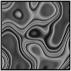 an abstract black and white pattern with wavy lines in the center, as if it were cut from paper