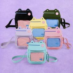 Son the Frog Ita Bag - Mini – rainylune Nintendo Switch Lite, Purple Interior, Clear Window, Novelty Bags, Pink Interior, Birthday Wishlist, Pastel Purple