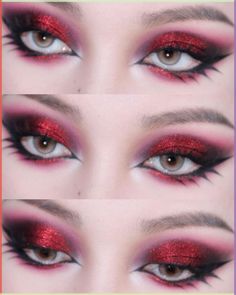 Maquillage Goth, Goth Makeup Tutorial, Goth Eye Makeup, Vampire Bride, Red Eye Makeup, Welcome To The Dark Side, Cute Eye Makeup, Goth Glam, Eye Makeup Designs