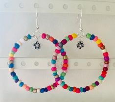 Playful Handmade Hoop Jewelry, Playful Small Hoop Handmade Earrings, Playful Handmade Small Hoop Earrings, Fun Handmade Hoop Jewelry, Handmade Fun Hoop Jewelry, Fun Handmade Hoop Earrings, Fun Small Hoop Handmade Earrings, Hoop Earrings Handmade, Boho Hoop Earrings