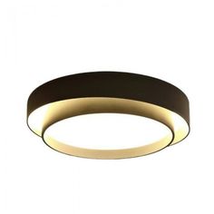 a black and gold circular light fixture