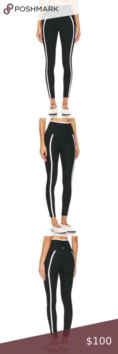 NEW BEYOND YOGA spacedye new moves high waisted midi leggings in darkestnight/wh