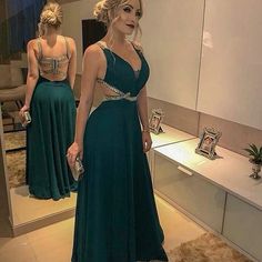 Natali Santos » Arquivo Vestido Verde para Madrinha de Casamento por Natali Santos Robes D'occasion, Prom Dresses With Pockets, Floor Length Prom Dresses, Chiffon Dresses, Sweetheart Prom Dress, Beaded Prom Dress, Formal Party Dress, فستان سهرة, Green Prom Dress