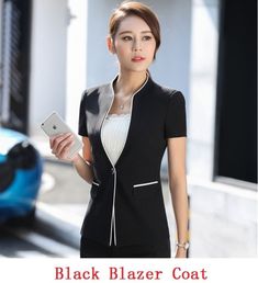 This women's suit set that comes with a jacket and trousers is a must-have for a mindblowing formal look for businesswomen. Fashioned from high-quality cotton, polyester and microfiber material, it will be extremely comfortable and skin-friendly to wear. The jacket features a notched collar and comes with pockets.

Specifications
Brand Name: GeraldBlack
Origin: CN(Origin)
Season: Summer
Material: Cotton
Material: Polyester
Material: Microfiber
Style: Office Lady
Decoration: Pockets
Fabric Type: Womens Blazer Coat, Suit With Jacket, Summer Formal, Plus Size Work, Look Formal, Ladies Blazer, Office Fashion Women, Women Formals, Business Suit