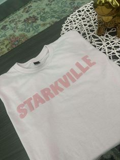 Starkville, MS Puff Vinyl T-Shirts/Sweatshirts Perfect for Mississippi State Students and Starkville Residents! Sweatshirts are white and T-Shirts are pink for now! More colors coming soon! Puff Vinyl, Girls T Shirts, Mississippi State, Mississippi, Girls Tshirts, Favorite Outfit, Coming Soon, Girl Outfits, Bathing Beauties