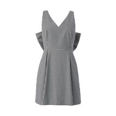 eliza dress in cotton gingham V-neck Mini Dress With Ruffles For Picnic, Plaid Cotton V-neck Dress, Plaid V-neck Dress For Work, Chic Plaid V-neck Mini Dress, Gingham V-neck Mini Dress For Picnic, Chic V-neck Dresses For Picnic, Cotton V-neck Dress For Picnic, Plaid V-neck Mini Dress For Picnic, Elegant V-neck Dresses For Picnic