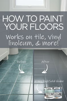 how to paint your floors works on tile, vinyl, linoleum and more