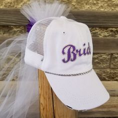 "Bachelorette Bride hat and veil- perfect for bachelorette party/bridal shower! Looking for a bridal shower gift? Look no further this beautiful all white bride veiled baseball cap in brides favorite colors is perfect for your night out or for the at home bridal shower. OTHER BRIDE HAT STYLES AVAILABLE- https://www.etsy.com/shop/CapsbyKari?section_id=16592082&ref=shopsection_leftnav_7 Whether your going out to the club or having bridal shower at home she will love being the center of attenti Adjustable White Mini Hats For Bachelorette Party, White Adjustable Hat For Bachelorette Party, White Wedding Hats, One Size Fits Most, White Wedding Hats One Size Fits Most, White Wedding Hat, One Size Fits Most, White Wedding Hat (one Size Fits Most), Adjustable White Bridal Accessories For Bridal Shower, Bridal Shower At Home, Bride Veil