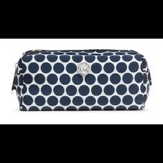 This Stylish Michael Kors Cosmetic Bag Is Big Enough For All Of Your Cosmetic Needs. The 100% Polka Dot Nylon Bag Will Be The Envy Of All Your Friends. 7 By 3 By 4 Inches, This Cosmetic Bag Will Sure To Have You Glowing In No Time! Materials / Fabric Nylon Nylon Lining Polka-Dots Pattern Features Dimensions 7" Width X 4" Height X 3" Depth Fashion Trend: Cosmetic Bag Nylon Baguette Zipper Closure White/Navy (White) Michael Kors Clutch, Canvas Cosmetic Bag, Mk Bags, Dream Gift, Michael Kors Wallet, Purses Michael Kors, Handbags Michael Kors, Polka Dot Pattern, Cute Bags