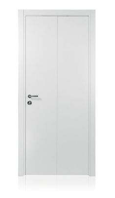 an open white door on a white background