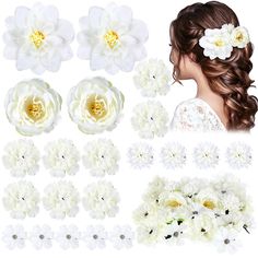 PRICES MAY VARY. What's Included in the Package: you will get 21 pieces of flower clips for hair with various sizes and styles, such as rose, coming in different bright colors, fresh and elegant, enough quantities to meet your daily using and sharing needs Stylish and Appealing: these flower hair barrettes for women are designed into 3D flower shapes, realistic and lovely, with a combination of layered petal design, creating a charming appearance, easy to wear, will not fall off easily, adding t Sweet 16 Hairstyles, Hair Brooch, Flower Hair Pieces, Hair Accessories Boho, Hair Accessories Clips, Head Hair, Rose Hair, Flower Hair Accessories, Flower Hair Pin