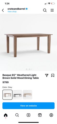 the table is on sale for $ 2, 500 and it has been made from solid wood