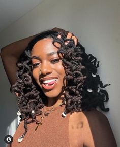 Perm Rod Set, Beautiful Dreadlocks, Short Locs Hairstyles, Dreadlock Style, Dreadlock Styles, Dreads Styles, Dread Hairstyles, Dreadlock Hairstyles, Hair Crush