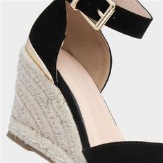 Shoe Zone, Sandal Style, Black Wedge, Black Wedge Sandals, Wedge Sandal, Truffles, Wedge Sandals, Amber, Wedges