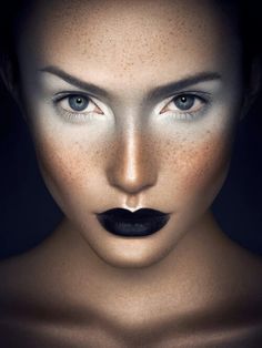 Striking black  white Extreme Make-up, Monochromatic Makeup, Avant Garde Makeup, Photoshoot Makeup, Beauty Make-up, Black Lips, Make Up Looks, Beauty Shoot