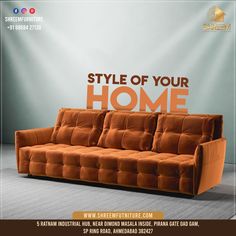 an advertisement for a home furniture store