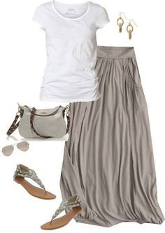 Untitled Outfits Primavera, Stile Casual Chic, Amal Clooney, Rock Outfit, Fashion Goals, Skirt Maxi, Inspired Outfits