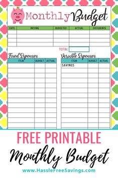 the free printable money budget sheet for moms and kids to use on their bills