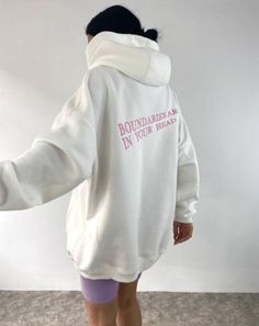 Oversize Boundaries in Your Head Aesthetic Vintage Hoodie Have questions? We love to chat. Handmade in Turkey by our craftswomen. Please note that all items are knitted by hand and therefore each item is unique. While most orders are shipped within the next few days, some colors and sizes are made to order, hence can take up to 10 business days to ship. ❤ Product Care Maintaining this product is a breeze as it can be safely washed in the washing machine at 30 degrees. Rest assured, the high-quality print technology ensures that the vibrant colors will resist fading with ease. For detailed measurements, please refer to the size chart. ** explore our wide range of streetwear collection in our store ** https://www.etsy.com/shop/storeserendipity Oversized Hoodie With Letter Embroidery, Oversized White Sweatshirt With Letter Embroidery, White Hoodie With Embroidered Text, Relaxed Fit, Streetwear Hoodie With Embroidered Text In Relaxed Fit, Relaxed Fit Hoodie With Embroidered Text For Streetwear, Embroidered Text Hoodie For Streetwear, White Hoodie With Embroidered Text For Winter, Winter White Hoodie With Embroidered Text, White Winter Hoodie With Embroidered Text