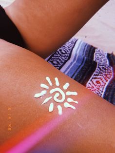 16 Aesthetic Beach Sunscreen Tattoo Design Ideas Sun Cream Tattoo, Burn Tattoo