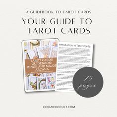 a guide to tarot cards with the title