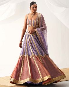 Raat rani purple lehenga set Purple Lehenga, Raw Silk Lehenga, Gota Work, Choli Designs, Sharara Set, Chaniya Choli, Indian Designer Outfits, Designer Dresses Indian, Indian Ethnic Wear