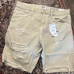 Distressed Nwt Distressed Straight Leg Cotton Shorts, Highwaist Jean, Bershka Men, Bershka Jeans, Gq Mens Style, Destroyed Denim Shorts, Destroyed Denim, Drip Outfit Men, Blue Jean Shorts