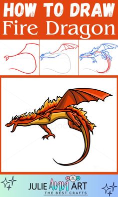 how to draw fire dragon with step by step instructions for beginners and advanced students