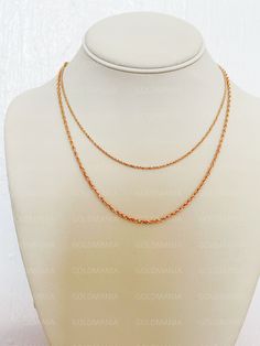 "14K Solid Rose Gold Diamond Cut Rope Chain Necklace, 16\" 18\" 20\" 24\" Inch, 1.50mm 2.50mm Thick, Real Rose Gold Chain, Pink Gold Chain, Women Shiny and sparkly Diamond Cut Rose Gold Rope Chain. Metal: Solid 14K Rose Gold Closure: Lobster Claw 1.50mm: 16\" - 3.0 Gram 18\" - 3.4 Gram 20\" - 4.0 Gram 2.50mm 18\" - 6.6 Gram 20\"- 7.4 Gram 22\" - 8.1 Gram 24\" - 9.5 Gram SHIPPED FROM NEW YORK CITY FREE SHIPPING on all orders 30 Day Return Hassle Free Weight is approximate and may not be always ex Elegant Rose Gold Necklace With Rope Chain, Elegant Rose Gold Rope Chain Necklace, Rose Gold Rope Chain Necklace Gift, Formal Rose Gold Necklaces With Rolo Chain, Formal Rose Gold Necklace With Rolo Chain, Gold Chain Women, Real Rose, Chain Women, Free Weight