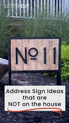 Address Sign Ideas for House Numbers that are not fastened to the house Address Sign Ideas, House Numbers Diy, Sign Inspiration, House Letters, Number Signs, Modern House Number, House Number Plaque, Exterior Renovation, Address Numbers