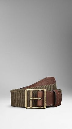 Leather Detail Webbed Belt | Burberry. Mens Fashion Style, Burberry Monogram, Thomas Burberry, Casual Styles, Designer Belts