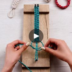 the video shows how to make a crochet bracelet with beads and yarns