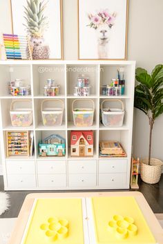 the children's playroom is clean and ready for their parents to use it