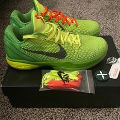 Kobe 6 Proto “Grinches” Kobe 6 Grinch, Nba Shoes, New Basketball Shoes, Art Basics