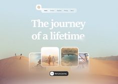 the journey of a life time website homepage