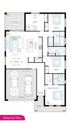 the floor plan for an apartment with three bedroom, two bathroom and one living room