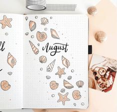 Bullet Journal Cover Page Ideas, August Bullet Journal Cover, Journal Cover Page Ideas, August Bullet Journal, Bullet Journal Spread Ideas, Bullet Journal August, Journal Spread Ideas, August Themes, March Bullet Journal