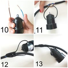 the instructions for how to wire an electric motor with wires and plugs on each side