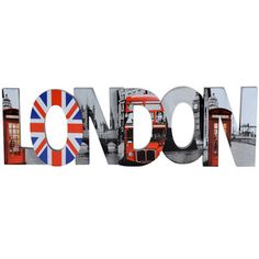 the word london is made up of different images