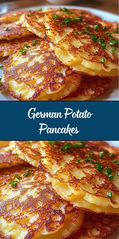 german potato pancakes on a plate with parsley