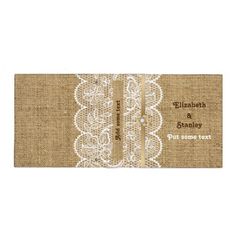 a burlock and lace wedding address label