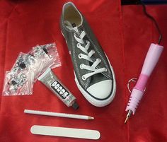 How to crystalize diamante converse trainers | eBay Converse Clothes, Jean Ideas, Bedazzled Shoes, Converse Trainers, Shoe Dazzle, Baby Items, Crystal Rhinestone, Converse Sneaker