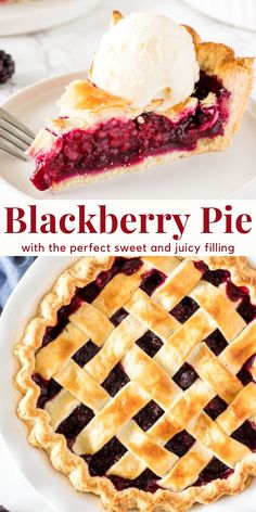 blackberry pie with the perfect sweet and juicy filling