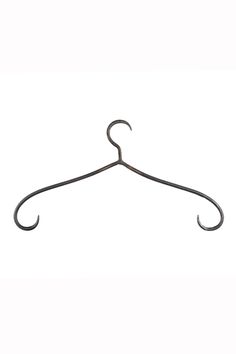 a metal hanger with two hooks on it