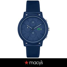 in stock Casual Blue Watch With Stopwatch, Blue Sports Watch With Round Dial, Blue Casual Watch With Round Dial, Casual Blue Watch With Round Dial, Casual Blue Watches With Round Dial, Blue Analog Sports Watch, Blue Sports Watches With Analog Display, Blue Sporty Watch With Stopwatch, Lacoste Men