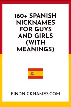 the spanish phrase for girls and girls with meaningss is shown in red, yellow and white