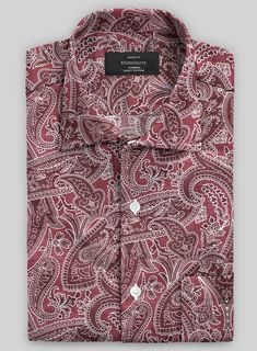 Experience the beachy spirit of summer with our Italian Linen Panco Shirt. Imbued with cultural glamour, this signature design is crafted from pure linen cloth and bedecked with artistic paisley prints in a light red shade.  Whether you're a sand-scene regular or a 9-to-5er, our shirt is sure to make you look luxe and laid-back. Step out in style and let your fashion-forward flair shine.  Made according to your measurements for the special you.  Pamper yourself, get this shirt made exclusively f Plaid Tuxedo, Charcoal Jacket, Custom Tuxedo, Grey Wool Suit, Italian Shirts, Button Shirts Men, Tweed Pants, White Linen Pants, Men's Outfits