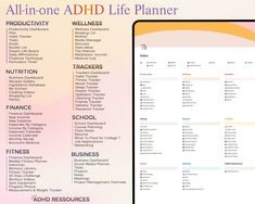 Are you looking for an ADHD and comprehensive Notion template to handle all aspects of your life? You’ve just found the perfect template!Created for people with ADHD, this template will help you organize your life the way you've always wanted to. The ADHD Life Planner Notion includes +100 pre-built tools & +300 pages. It's the only template you need to organise your life and achieve your goals. The template is beginner-friendly and comes with +75 video tutorials. It's very easy to use and takes 2023 Notion, Student Planner Organization, Notion Library, Organization Goals, Life Planner Notion, Weekly Fitness Planner, Ipad Things, Notion Ideas, Simple Weekly Planner