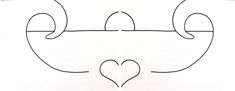 the outline of a heart shaped vase is shown