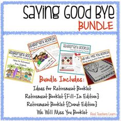 the saving good bye bundle includes books and activities